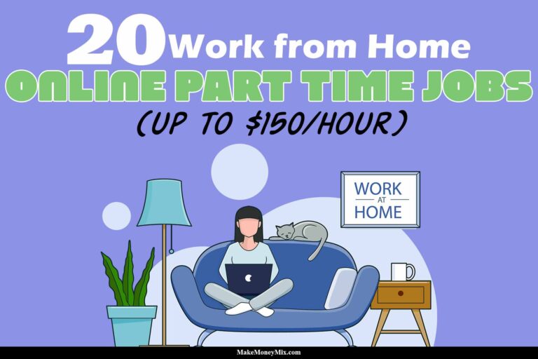 20 Work from Home Online Part Time Jobs (up to $150/hour)