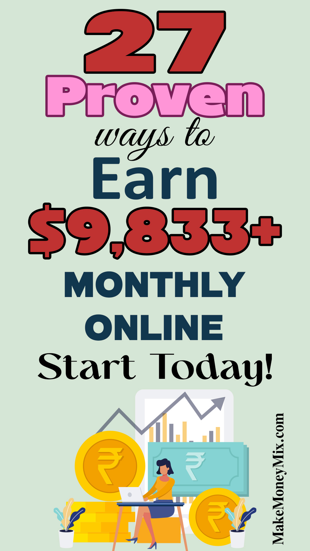 27 Proven Ways to Earn $9,833+ Monthly Online – Start Today!