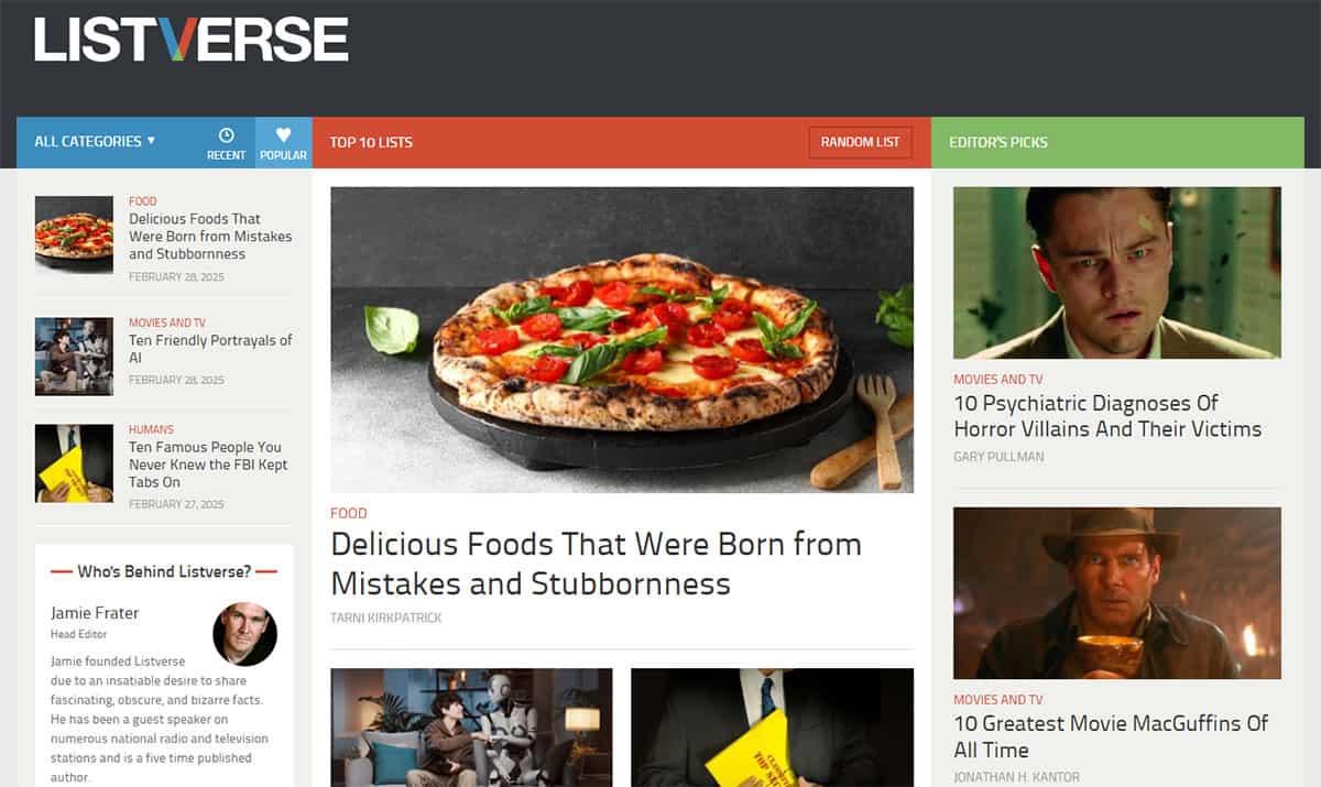 Listverse Website