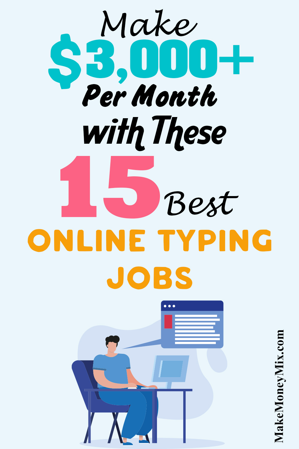 Make $3,000+ per Month with These 15 Best Online Typing Jobs