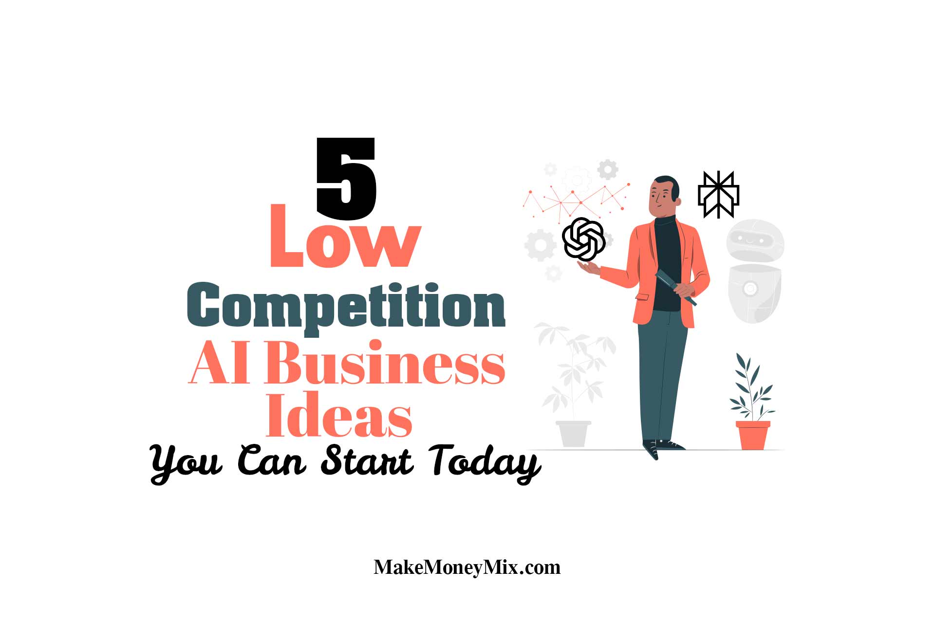 5 Low Competition AI Business Ideas You Can Start Today