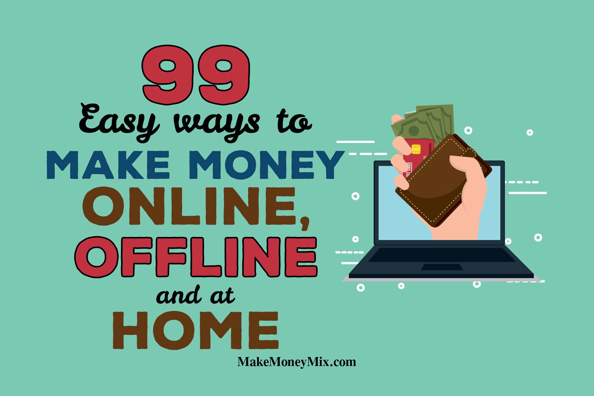99 Easy Ways To Make Money Online, Offline, and at Home
