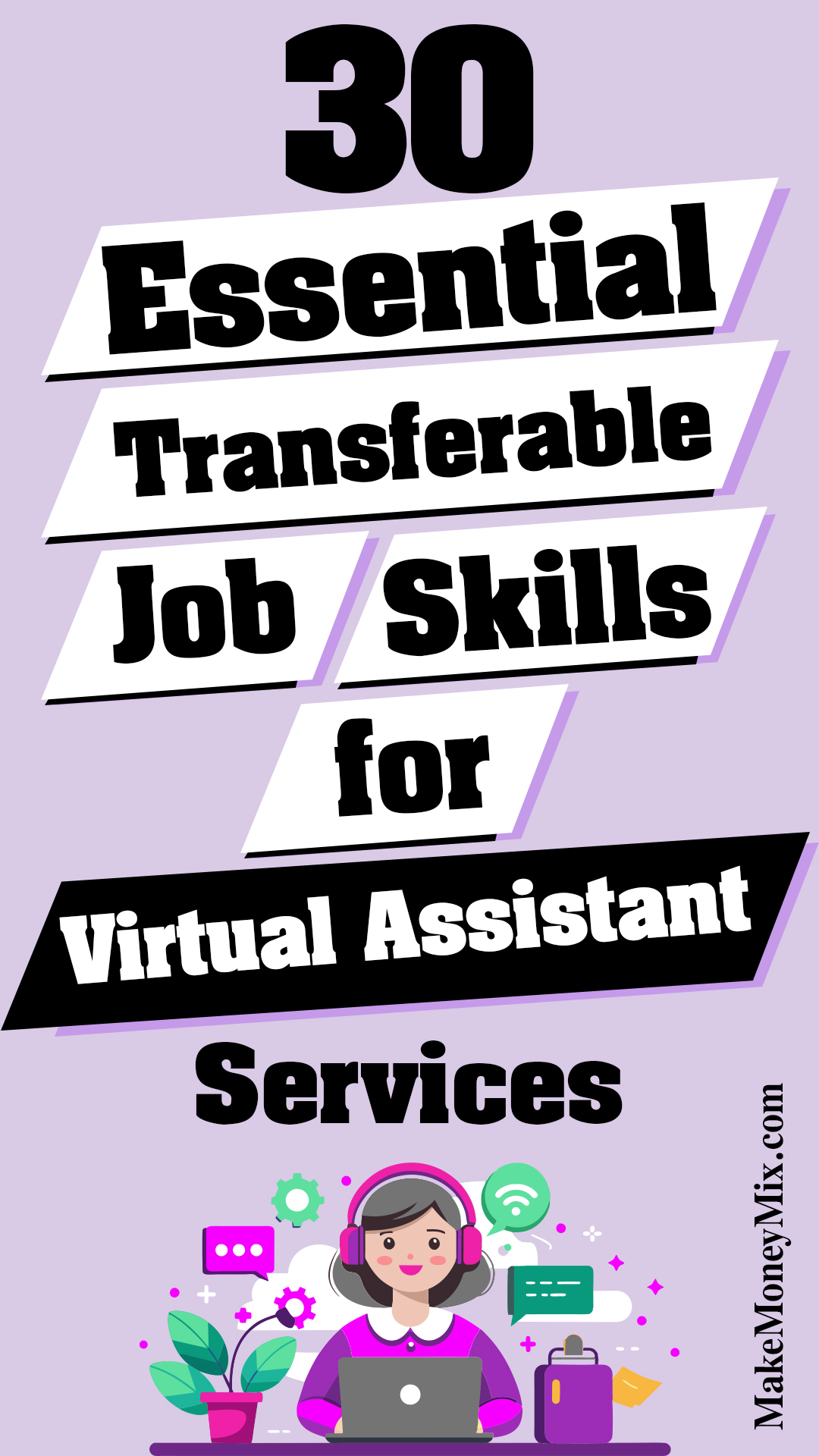 30 Essential Transferable Job Skills for Virtual Assistant Services